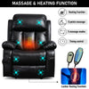 Recliner Armchair 8 Point Electric Heated Massage Sofa Arm Chair Lounge Home