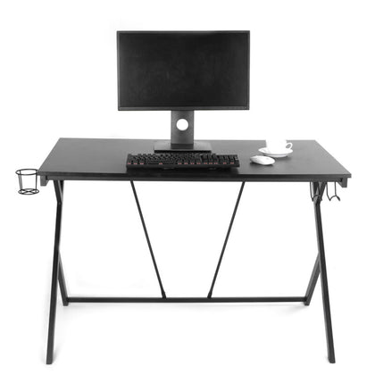 Modern R‑Shape Frame Gaming Table Stable Computer Desk For Home Office Working