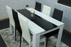 Dining Table Set and 6 4 black white Leather chairs kitchen table set of 4 or 6