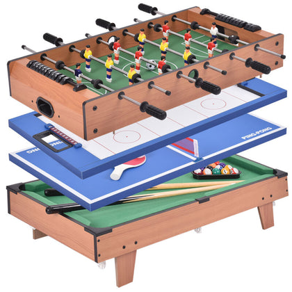 4 in 1 Multi Game Table Set Hockey Foosball Mini Billiards Tennis Indoor Game