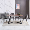 Dining Table & Chairs Set 4/6 Velvet Fabric Padded Seat Kitchen Furniture