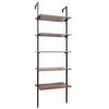 Industrial 5 Tier Wall Ladder Bookshelf Shelf Display Storage Plant Flower Stand