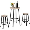 Industrial Bar Table Set 3 Piece Dining Table Set Rustic Bar Table and Bar Stool