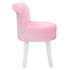 Plush Fluffy Dressing Table Stool Vanity Makeup Chair Scroll Back Padded Seat