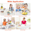 3PCS Kids Table and Chair Set Children Study Drawing Desk W/ Hidden Mesh Storage