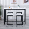 5Pcs Bar Table Stools Set 4 Bar Stools for Breakfast Pub Counter Small Apartment
