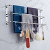 3 Tier Chrome Plated Wall Mount Towel Rail Bathroom Hanging Rack Holder Storage