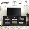TV Stand for TVs up to 55 Inches Wooden 6 Storage Compartments TV Cabinet Table