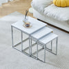 NICEME Nested Tables Set of 3, 3pcs Square Side Table End Table for Living Room