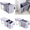 Pulll Out Cabinet Door Kitchen Waste Recycling Bin Set Soft Close 40/30L