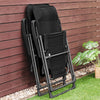 2 PCS Folding Garden Chair Relax Ergonomic Armchair 7 Level Adjustable Mesh Back