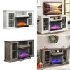 Electric Insert Fireplace Heater Stove &TV Stand Cabinet LED 3Color Fire Remote