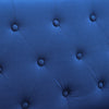 3 Seater Blue Click Clack Sofa Bed Velvet Fabric Recliner Settee Couch Sofabed