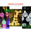 30LED SOLAR POWERED RETRO BULB STRING LIGHTS GARDEN OUTDOOR FAIRY SUMMER LAMP UK