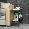 Narrow Low Marble Side Table Sofa End Table Telephone Stand Living Room Office