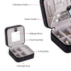 Small Portable Jewellery Box Organizer PU Leather with Mirror for Ring Necklace