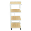 4 Tier Printer Stand Rolling Bookcase Kitchen Shelf Display Cabinet Side Table