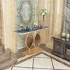 Large Marble Top Console Table Art Sofa Hallway Side Entryway Table Retro Style