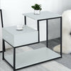 Nordic Side End Coffee Table Lamp Stand Wooden Top Metal Frame Bedside Stand
