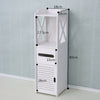 NEW White Wooden Bathroom Storage Unit Cabinet Standing Toilet Paper Holder UK