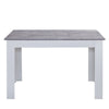 Rectangle Dining Table MDF Grey Top White Wood Legs Desk Workstation 120x80cm