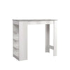 Dining room furniture breakfast bar table space saver white & grey colour