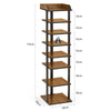 7 Tier Shoe Rack Vertical Tall Storage Shelf Unit Cabinet Organizer Rustic Brown