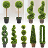 1/2Pcs Artificial Topiary Ball Green Plant Boxwood Potted Tree Indoor Outdoor UK