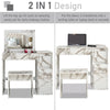 Dressing Table with Drawers Mirror Stool Set Bedroom Makeup Desk Vanity Table