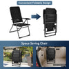 2 Pack Padded Patio Lounger Chair Patio Recliners Padded Folding Lawn Chair