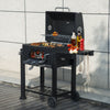 Portable Barbecue Grill BBQ Trolley w/ Wheels Smoker Outdoor Garden Patio Picnic