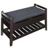 Wooden Shoe Bench Shoes Storage Rack Cabinet Padded Seat Cushion Stool Hallway