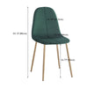 2/4/6pcs Faux Leather Velvet Fabric Dining Chairs Metal Chromed Legs Dining Room