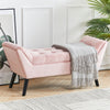 Velvet Window Seat Bench Bed End Footstool Room Sofa Pouffe Padded Lounge Chairs