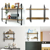 2 Tier Metal Wall Shelf Wall Mounted Diaplay Shelf Living Room Bedroom