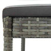 Garden Bar Stools with Cushions Poly Rattan Outdoor Lounge Seat Stool vidaXL