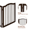 360° Rotating Wooden Folding Pet Gate 3 Panels Freestanding Barrier 93cm High