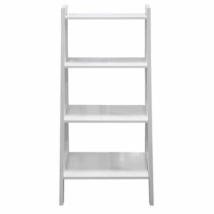 Ladder Shelf Wooden 4 Tier Storage Unit Display Standing Bathroom Shelf