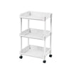 3 Layers Kitchen Trolley PP Plastic with Wheels Rolling Cart Storage Bathroom