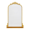 Large Antique Ornate Wall Mount Mirror Bathroom Makeup Arch Floral Decor W/Shelf