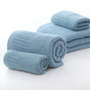 Pack of 4 100% Cotton Bath Sheet Towel Set Face Towel Beach Towel Soft Bath