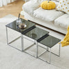 NICEME Nested Tables Set of 3, 3pcs Square Side Table End Table for Living Room