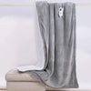 ELECTRIC HEATED THROW OVER BLANKET SOFT FLEECE WASHABLE HOME OFFICE TIMER WARMUK