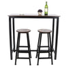 Bistro Dining Table & 2 Chair Stool Set Breakfast Bar Pub Kitchen Home Furniture