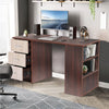 Large Computer Desk With Shelves & Drawers PC Writing Study Table Home Office