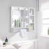 Mirrored Bathroom Cabinet LED White 1/2/3 Doors Mounted Cupboard Wall Mounted