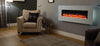 Holbeck Wall Mounted Electric Fire, White Flat Glass with Remote Control