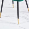 Dining Table & Chairs Set 4/6 Velvet Fabric Padded Seat Kitchen Furniture