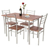 5PCS Dining Table Set Breakfast Kitchen Furniture Dinning Table with 4 Chairs