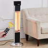2KW Electric Patio Heater Infrared Outdoor Garden Adjustable Heating With Remote